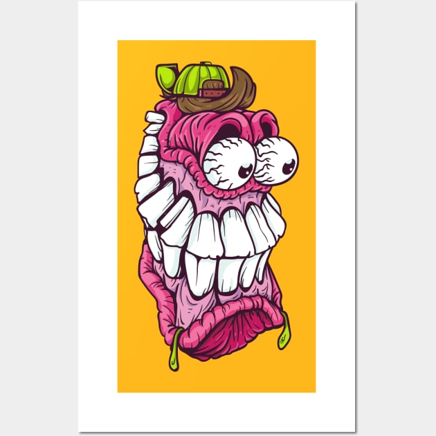 Purple monster teeth Wall Art by Mako Design 